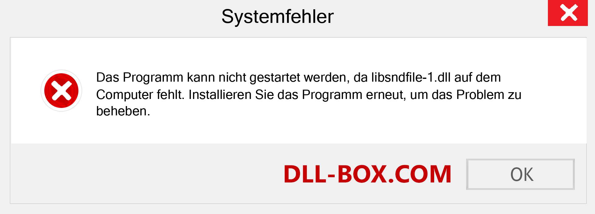 libsndfile-1.dll-Datei fehlt?. Download für Windows 7, 8, 10 - Fix libsndfile-1 dll Missing Error unter Windows, Fotos, Bildern