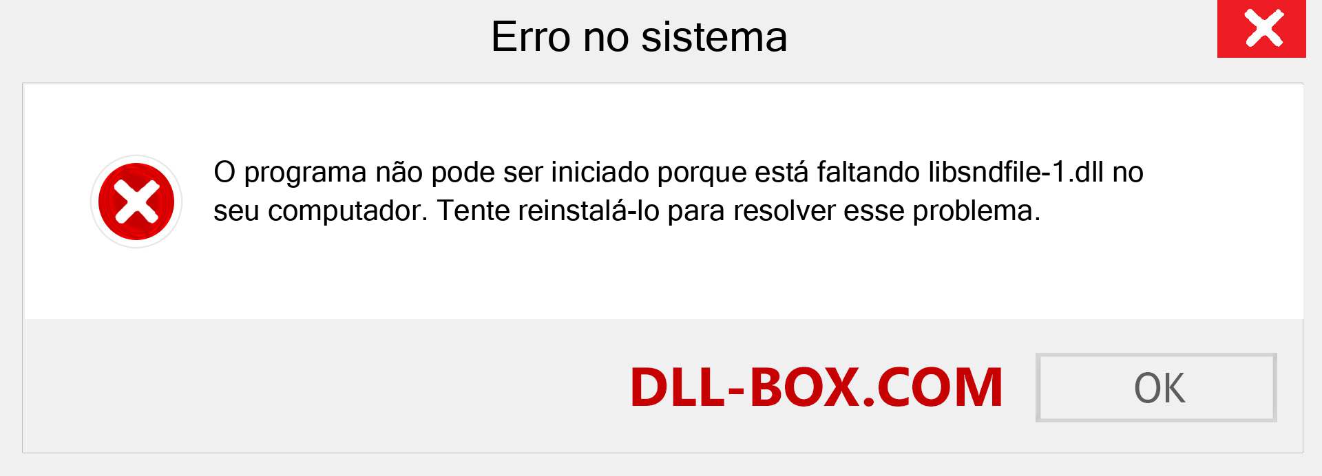 Arquivo libsndfile-1.dll ausente ?. Download para Windows 7, 8, 10 - Correção de erro ausente libsndfile-1 dll no Windows, fotos, imagens